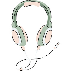 doodle headphone filled style