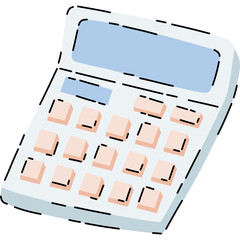 doodle calculator filled style