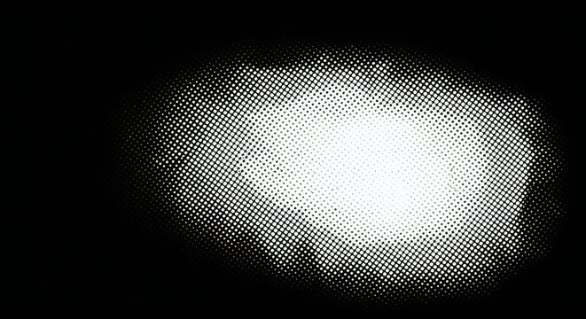 Dramatic halftone pattern fading from bright white to deep black creates a modern and dynamic texture perfect for backgrounds or overlays