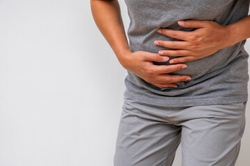 Abdominal pain relief—targeted care for stomach cramps, indigestion, or intestinal inflammation. Ideal for medical ads with copy space.