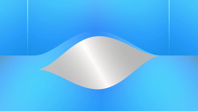 Abstract Blue Background with Silver Element Animation.