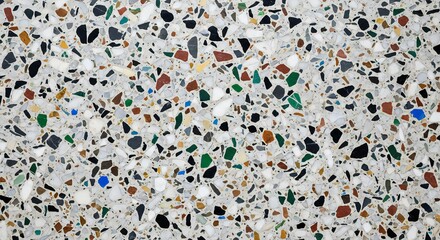 Stunning terrazzo texture with vibrant colors and smooth finish for modern interiors and creative designs, perfect for backgrounds and stylish patterns