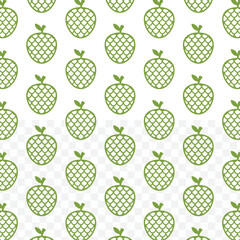 Simple Flat Illustration Custard Apple Smoothie Drink Seamless Repeat Pattern