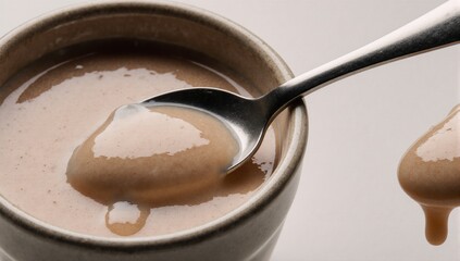 Fototapeta premium Creamy pudding in a cup