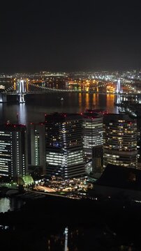 カレッタ汐留　展望　夜景　縦動画