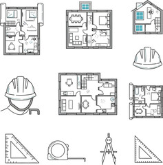 set of architectural drawings