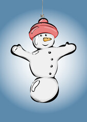 Christbaumschmuck Schneemann