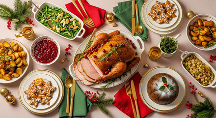 Festive Christmas Feast A Delicious Holiday Dinner Spread