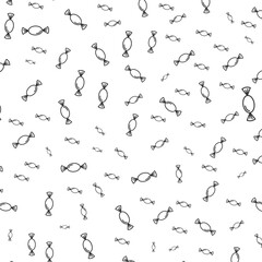 Simple Line Candy Seamless Pattern Sweet Treat Food Illustration