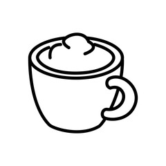 cappuccino icon vector, line style icon