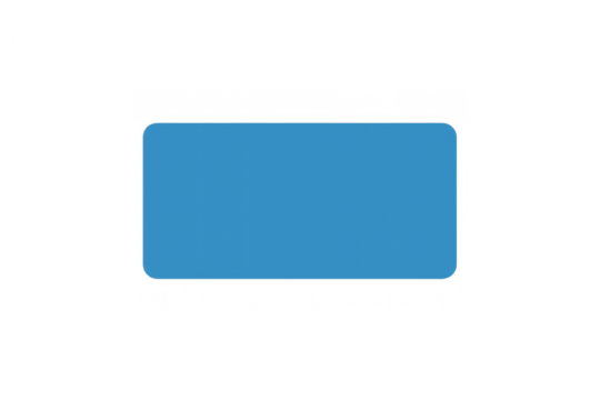 Blank blue payment card template with rounded corners. Customizable surface for banking, credit, or debit designs. Transparent background