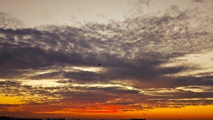 sunset over the mountains