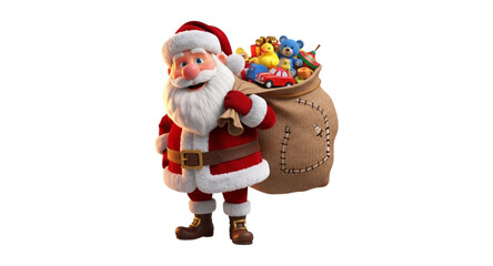 santa claus doll isolated