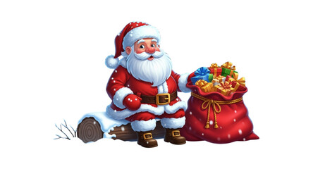 santa claus with gifts