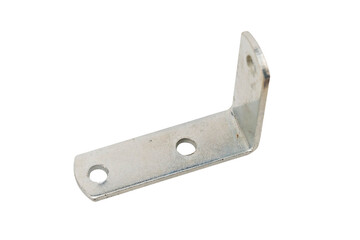 Metal L-bracket with two holes for support and stability.