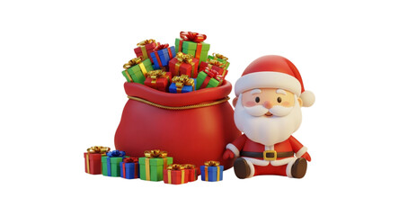 santa claus with presents