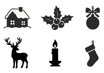 Christmas Icon Bundle – Holiday Line Icons Set