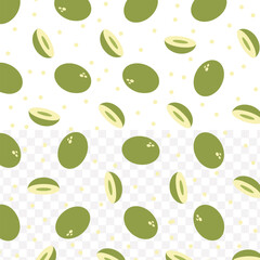Cute Simple Olive Fruit Green Seamless Pattern Fresh Design