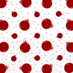 Seamless Flat Design Pomegranate Juice Cup with Straw Drink Pattern