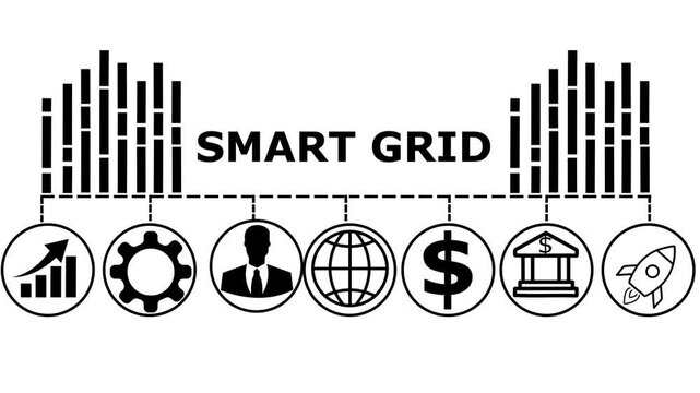 Smart grid concept design representing intelligent energy networks for efficiency, sustainability, and reliability.Symbol of digital power systems, renewable integration, and future-