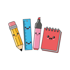 pencil, ruler, colour pen and note book