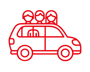 family car simplified illustration of a vehicle