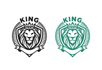 Vector lion king logo