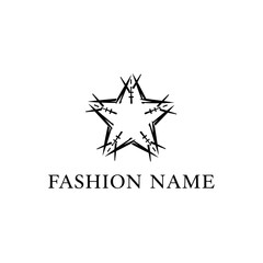 Elegant star logo design for fashion brand with stylish name.