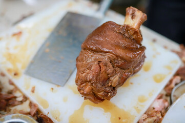 Pork leg rice, Thai food