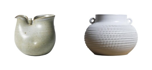 Close-up photography of artistic ceramic vases modern gallery art and design inspiration