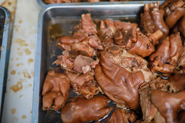 Pork leg rice, Thai food