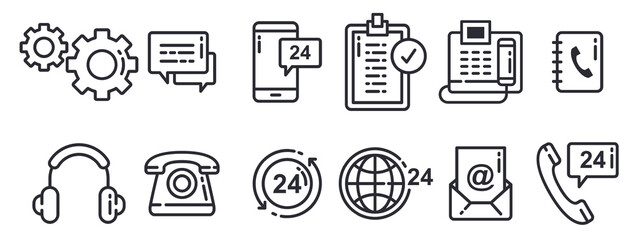 call centre icons vector 