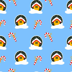 Seamless Christmas and New Year pattern for decoration	
