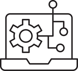 hybrid technology icon, mechatronics, innovation