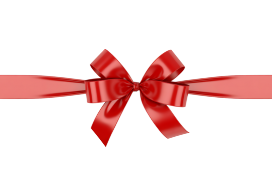 red ribbon bow isolated transparent png