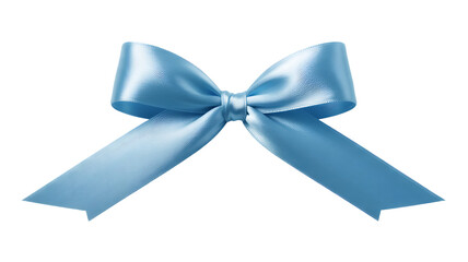 A blue ribbon tied in a neat bow shape
