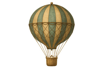 Naklejka premium Vintage hot air balloon illustration representing travel, adventure, and exploration on a transparent background