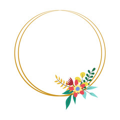 Floral frame vector design for wedding, birthday, or any celebration 