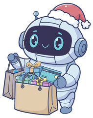 robot with a gift