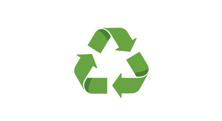 Green Recycling Symbol on White Background Environmental Sustainability Concept green energy