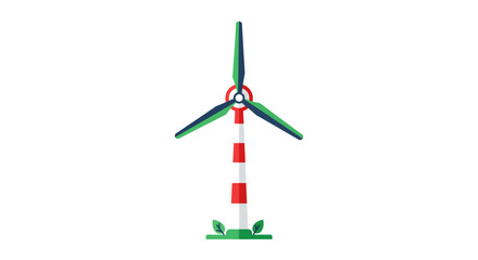 Clean Energy Wind Turbine Icon Renewable Power Generation green energy