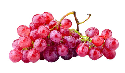 Fototapeta premium red grapes bunch isolated on transparent background.