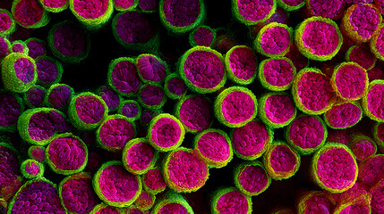 Microscopic Marvel: A captivating macro perspective showcases a vibrant array of cellular structures, offering a glimpse into the intricacies of nature's design.