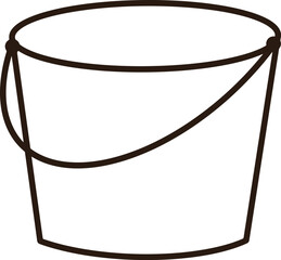 Black line icon of water tank