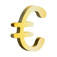 3d euro currency symbol. Single element for design