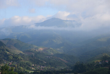Beautiful mountain view in Nan Province, Thailand