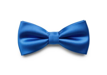 Bright royal blue pre tied satin bow tie for formal wear and special occasions