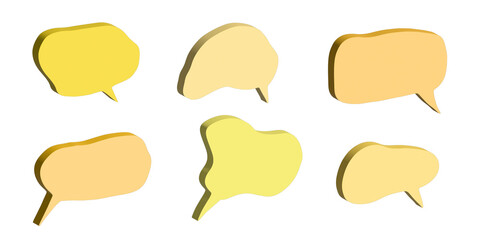 3d speech bubble Blank empty message box Textbox frame for banners, price tags, stickers, design