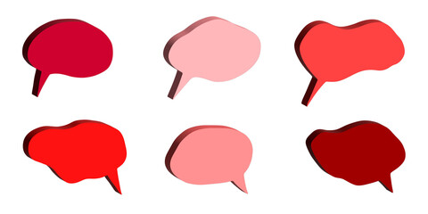 3d speech bubble Blank empty message box Textbox frame for banners, price tags, stickers, design