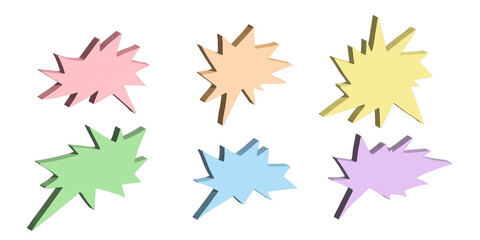 3d speech bubble Blank empty message box Textbox frame for banners, price tags, stickers, design